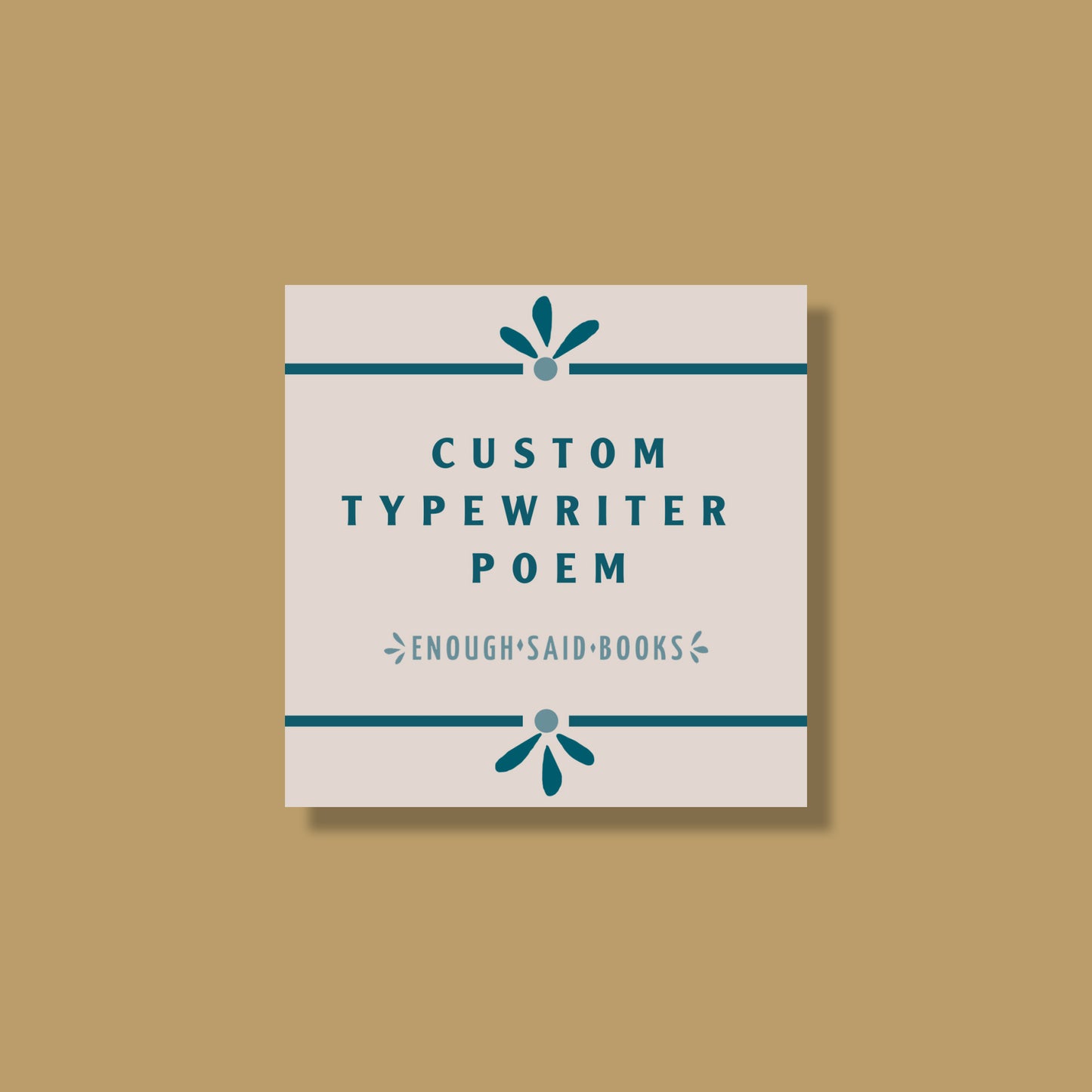 Custom Typewriter Poem